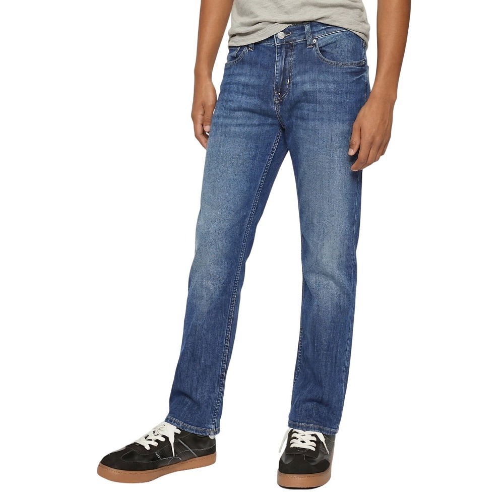 7 For All Mankind Slimmy Jeans Mens 33x28 Blue Straight‎ Leg Japanese Fabric